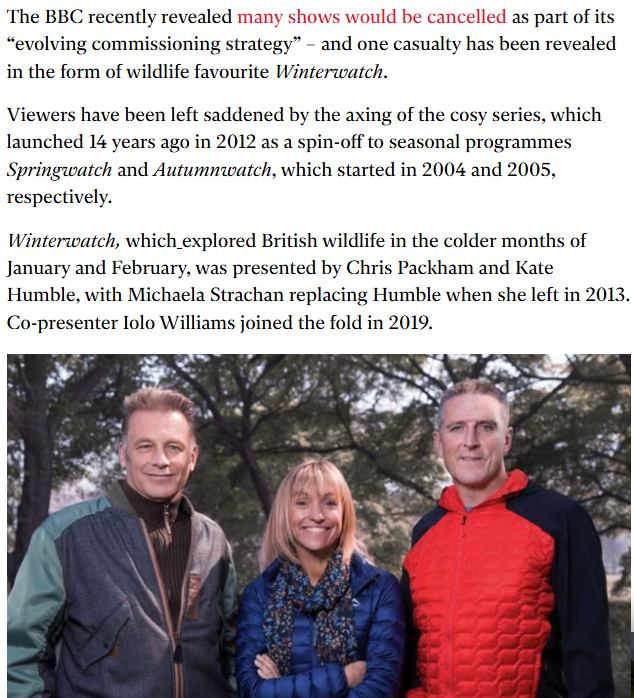 BeekeeperMl's tweet photo. #BBC axed #winterwatch to free up cash for #WOKE dross
#BBCAsianNetwork unaffected by cuts?
#DefundtheBBC https://t.co/OnukKo3FHx
