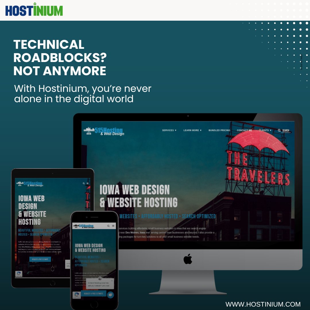Hostinium's tweet photo. 📷 Technical Roadblocks? Not Anymore. 📷
Don’t let technical glitches slow your momentum 📷📷. With Hostinium, you’re never alone in the digital world 📷.
https://t.co/C55kHGh4fV https://t.co/qRRDQKncxy