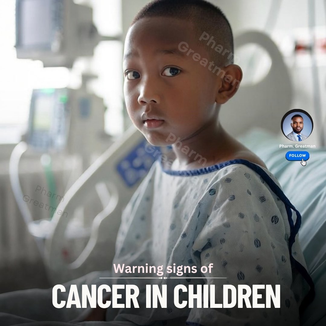 OGreat6's tweet photo. Children can get cancer too.

Many people think cancer only affects adults, but thousands of children are diagnosed every year. 

The good news is that early detection can save lives.

Learn some warning signs every parent should know.

Check my comments 👇🏾 https://t.co/l2PdokvQMT