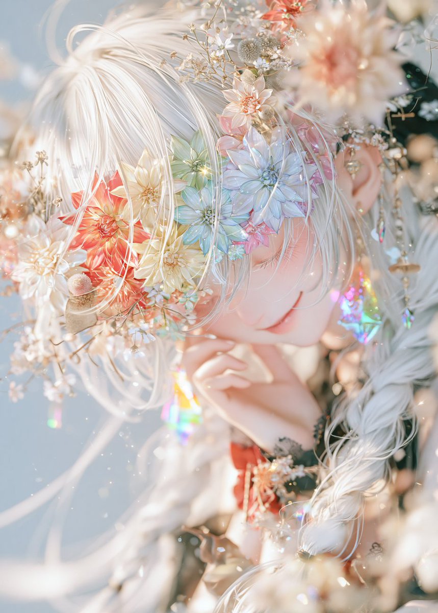 Pastel_Illust_'s tweet photo. Good morning 日曜日🌺🌈

光のアート：カラフルダリア https://t.co/FFUwxPmMTO