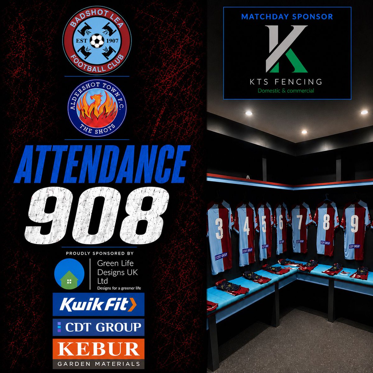 BLFC1907's tweet photo. RECORD BREAKING.

908.

A new attendance record at Westfield Lane.

To every single person who came through the turnstiles today… thank you.

Seeing 908 supporters at our pre-season fixture against Aldershot Town was a special moment for everyone connected with Badshot Lea Football Club.

Whether you were cheering on the Baggies, supporting Aldershot Town, enjoying the BBQ, live music, or simply spending the afternoon with family and friends, thank you for being part of a day we’ll remember for a long time.

A huge thank you to:
👏 Our incredible volunteers, who worked tirelessly behind the scenes.
🤝 Aldershot Town FC for their fantastic support and help in promoting the fixture.
❤️ Everyone who donated to the Ross Frisby fundraiser throughout the day.

Today showed what’s possible when a community gets behind its football club.

908. A new club record.

COME ON YOU BAGGIES!!

#upthebaggies