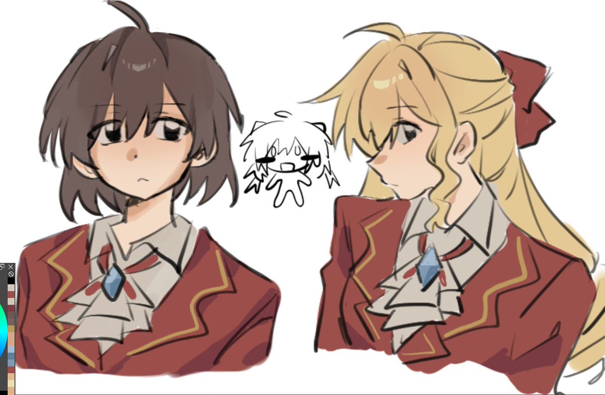 natofuwu's tweet photo. experimental doodle from yesterday! #私の推しは悪役令嬢 https://t.co/Ht1VxcYGU0