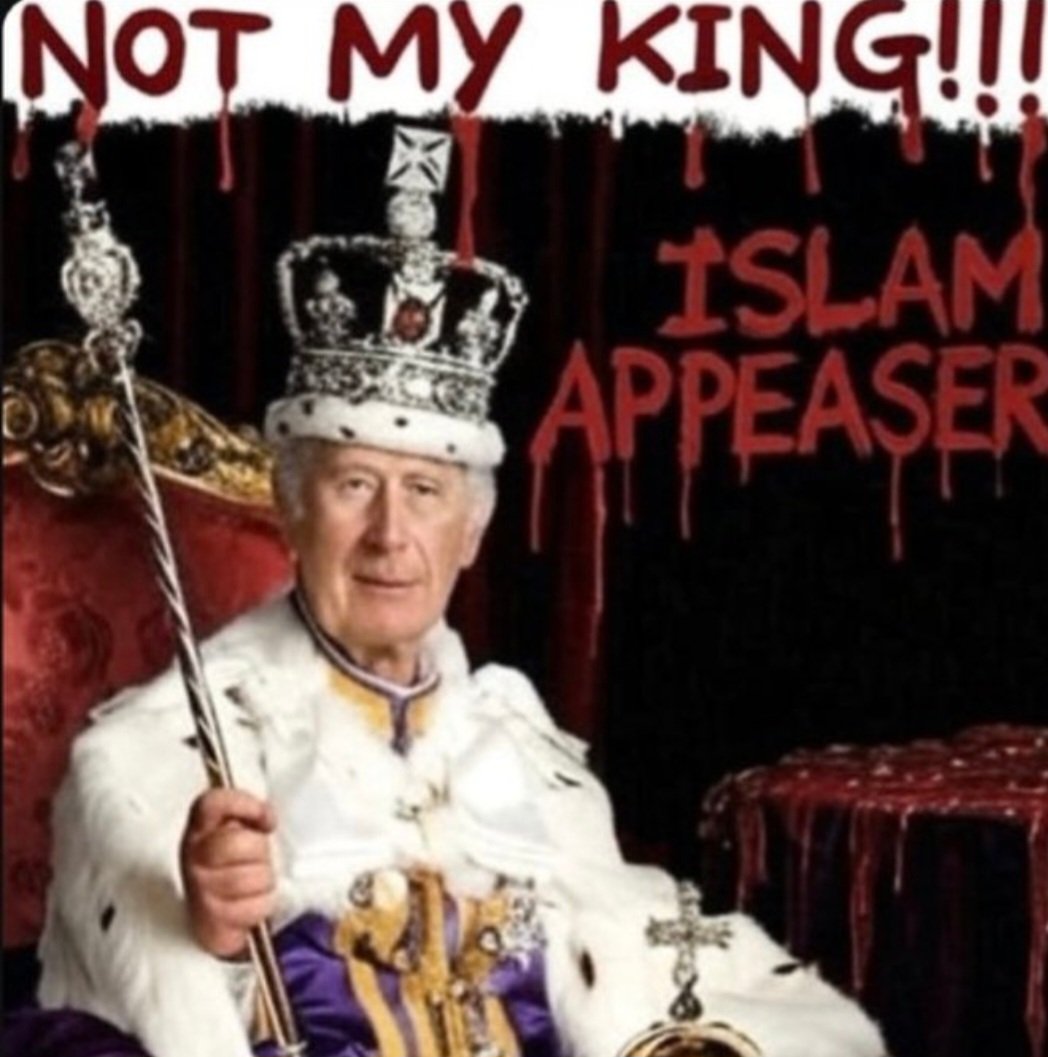Altheman7's tweet photo. @RoyalFamily So now Imam Charlie has become the defender of Islam oops muti faiths, he now also defends Satanists too, 5000 registered Satanists in the Uk are now defended by Charlie 
He's shit on the CoE, 1400 years of  Christianity &amp; all Christians in the UK 
He must stand down 
Not my King https://t.co/YQzZY55K7m