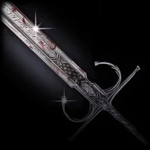 HumongousEGO's tweet photo. Hey @larianstudios in one of the EA versions of BG3, when you got the Sword of Justice from Anders it had this inventory icon.

Was this version ever fully modeled and if so can I see it please it’s so wonderful and really evokes Carsomyr from BG2. https://t.co/2XOSb5ozUp