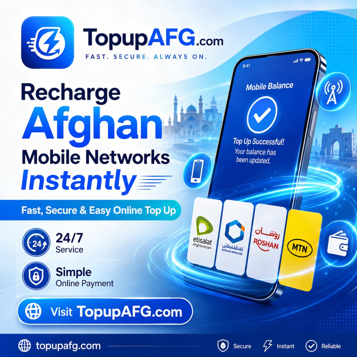 ASongs55307's tweet photo. Recharge your Afghan mobile number online with https://t.co/klse8TZxiT.

Fast, simple, and secure mobile top-up for Afghanistan networks. Stay connected with an easy online recharge anytime.

Visit: https://t.co/klse8TZxiT https://t.co/YQwL9MYOsA
