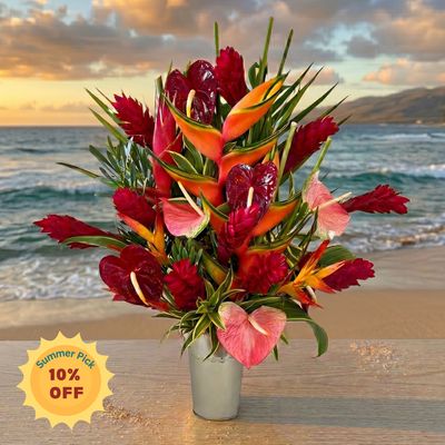 mauifloral's tweet photo. 10% off all month 🌺 The Tropical Splendor Box: 34 stems of ginger, anthuriums, tropic fleur, heliconias, other seasonal flowers &amp; tropical foliage, shipped fresh from Maui - arrange your own slice of the islands. Free shipping, no code needed →  https://t.co/fqzltPNsPL https://t.co/GeViMzuNY7