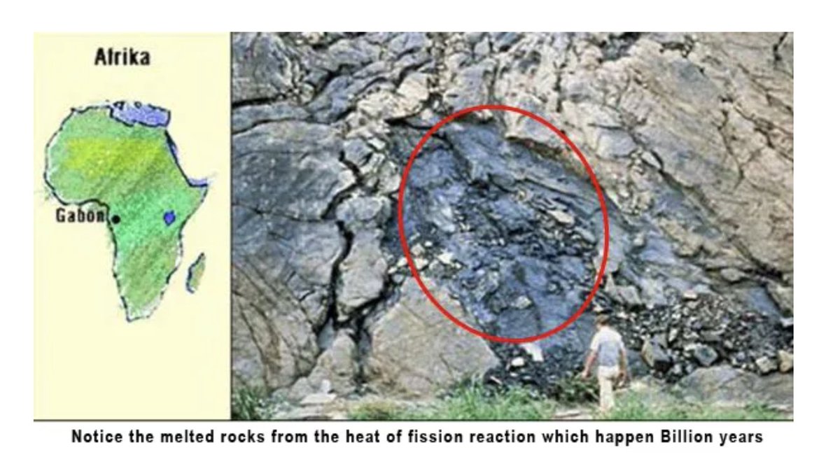martinmbauer's tweet photo. Uranium occurs in nature and nuclear fusion is a natural process

In fact, the oldest known natural nuclear fission reactor on Earth is almost 2 billion years old: the Oklo reactor in Gabon. The Oklo reactor operated intermittently, in repeated cycles for over 100000 yrs

1/6 https://t.co/aIlJJaK1ug