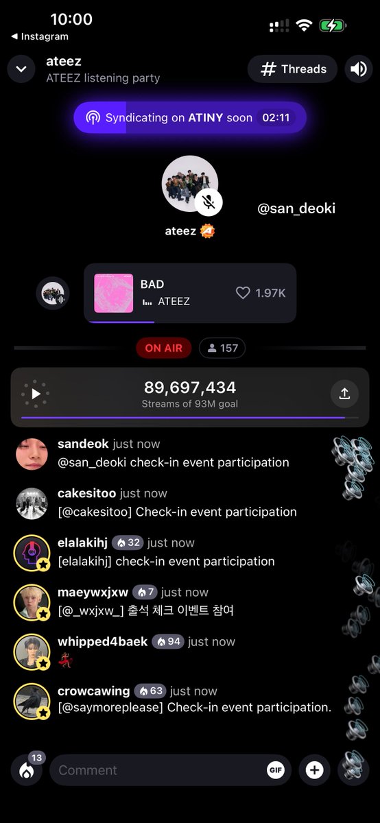 san_deoki's tweet photo. @ATEEZofficial  [📢] ATEEZ(에이티즈) STATIONHEAD 스케줄러 및 출석 체크 EVENT 💜💜

#ATEEZ #에이티즈
#GOLDENHOUR #GOLDENHOUR_Part5 #BAD #BADListeningParty https://t.co/Vp7uk3dnzP