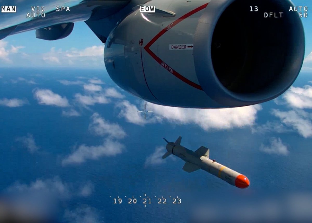 DefenceAust's tweet photo. They brought the plane. We brought the missiles 🔥

During a live fire sink exercise, a Royal New Zealand Air Force P-8A Poseidon struck the decommissioned USS Juneau using two AGM-84 Harpoon anti-ship missiles supplied and loaded by the Australian Defence Force.

This event was part of Exercise Valiant Shield 26. The ADF deployed 80 personnel across the Pacific to train alongside forces from the United States, Japan, Canada, and New Zealand.

Australia also contributed an @AusAirForce P-8A Poseidon and embedded aviators within the US-led MQ-28A Ghost Bat team to advance collaborative combat aircraft capabilities.

#YourADF @NZDefenceForce