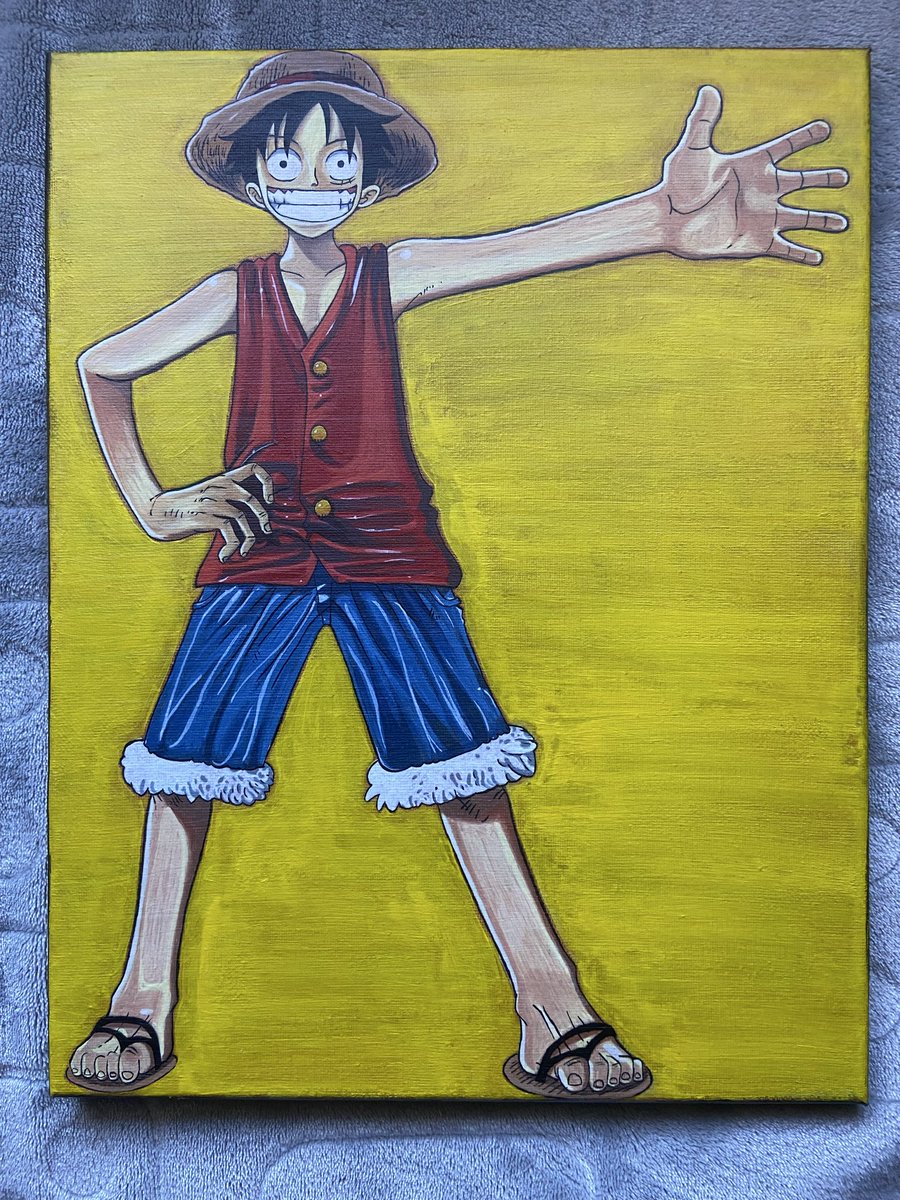 Colbyb034's tweet photo. Monkey D. Luffy portrait. 

Up-close photos of the portrait.

So excited to be selling my very first handmade piece! Hopefully, there will be many more to come.

#onepiece  #luffy https://t.co/FUAB44ZOBZ