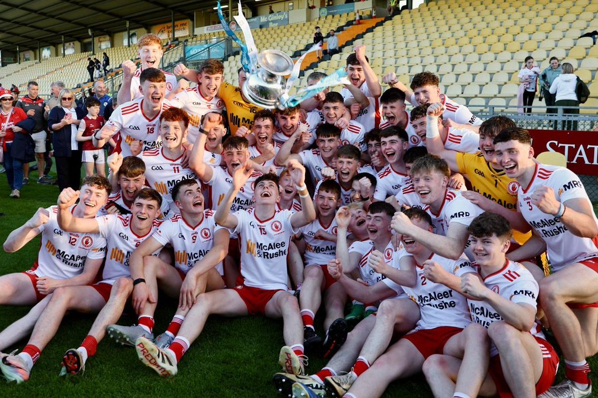 UlsterGAA's tweet photo. Ádh mór to Ulster champions @TyroneGAALive⬜️🟥 in tomorrow’s @ElectricIreland All-Ireland Minor Football Final vs Cork at Cedral St Conleth’s Park in Newbridge 🏆🏐 

Safe travels to all Gaels journeying to the game 💯

#UladhAbú https://t.co/AuqARDzsrC