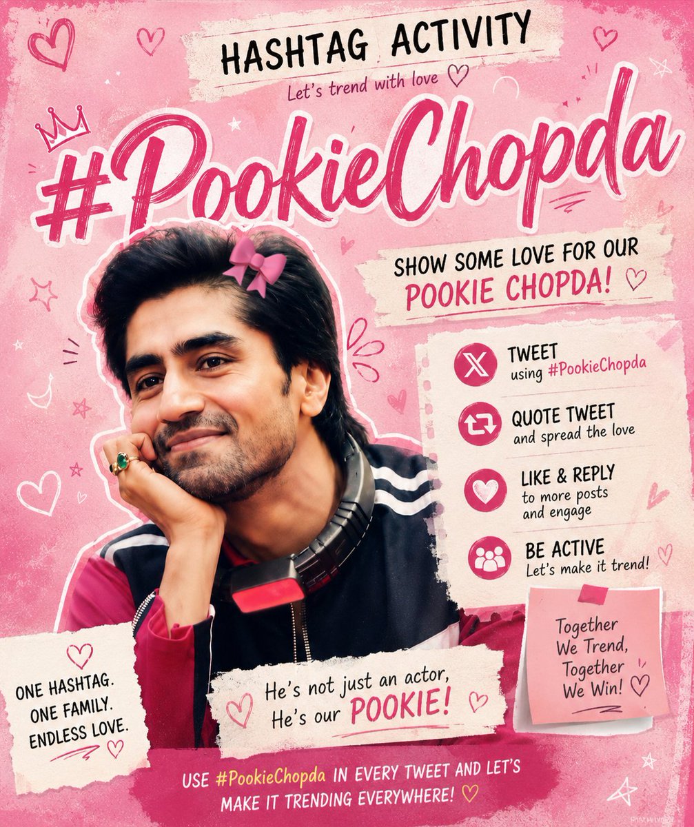 TeamHarshadOFC's tweet photo. The host said Harshad entered with the tag of being "invisible," but the audience had other plans. They saw his charm, his authenticity, and gave him the cutest title ever — #PookieChopda 🥹🎀

Let’s show our love and support for @ChopdaHarshad ❤️

Everyone, use this hashtag in every tweet👇

#PookieChopda 

#HarshadChopda || #LockUpp2