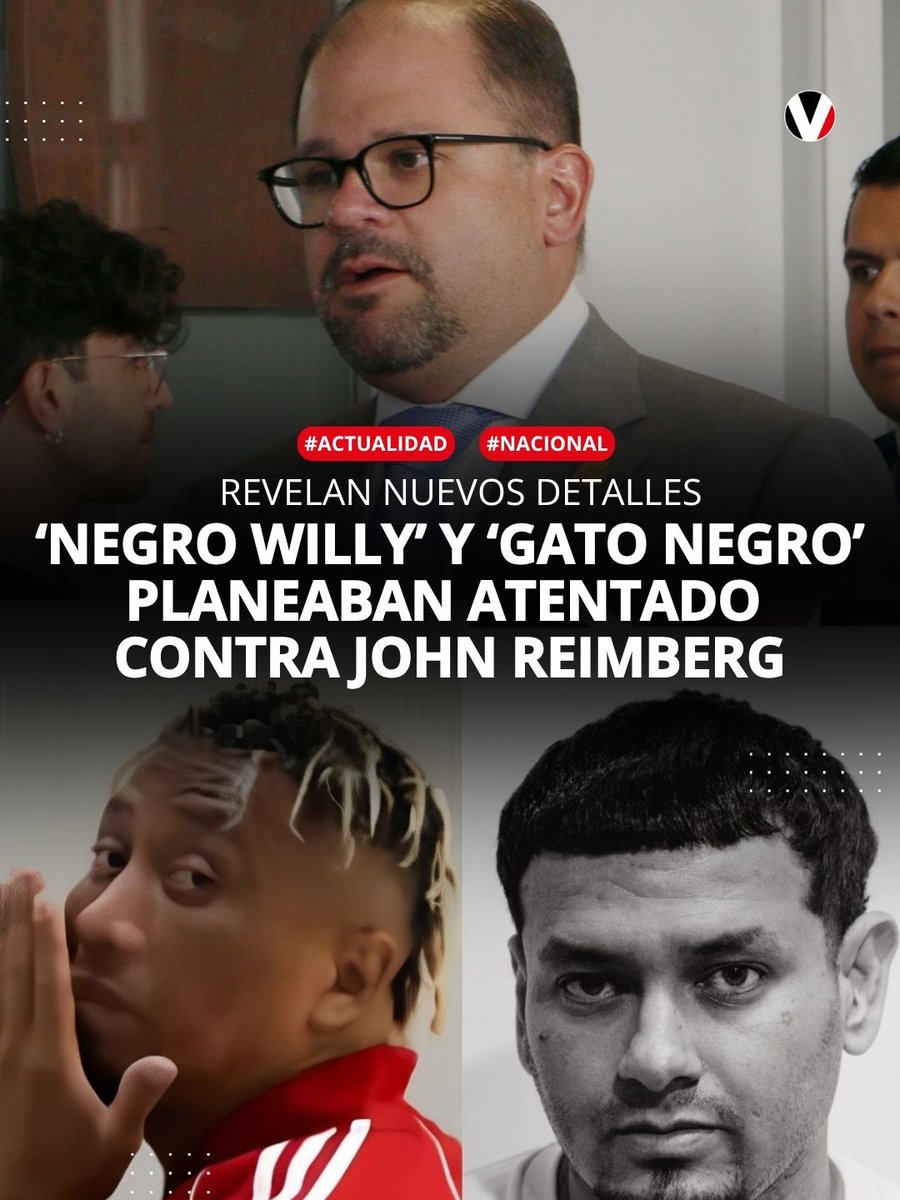 revistavistazo's tweet photo. 🔎 El ministro del Interior, John Reimberg, reveló que alias 'Negro Willy' y 'Gato Negro', líderes de Los Tiguerones, planificaban un atentado para acabar con su vida. Esto se conoce sobre la investigación: https://t.co/XmyoMdInID https://t.co/NDhoYjT5kA