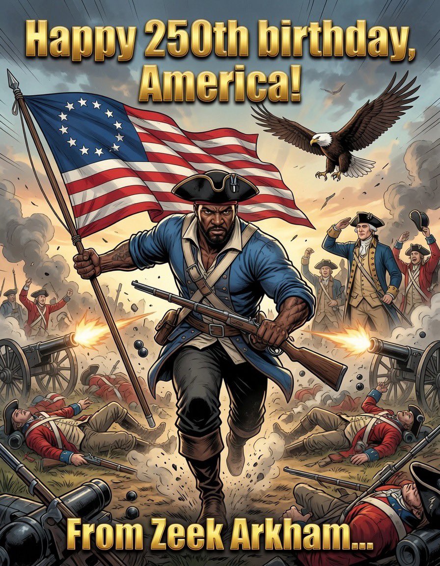 ZeekArkham's tweet photo. I truly believe I live in the greatest country on Earth. 

If you don’t love it, leave it. It’s really that simple.

To every patriot who loves this country like I do, to every American who loves their freedoms and liberties, to every person who wouldn’t dream of living anywhere else, enjoy the Fourth, enjoy the 250th birthday of this country, and enjoy the fact that we have a President who is one of us; a Patriot in Chief.

Life, liberty, and the pursuit of happiness.

Hugs,
Zeek
