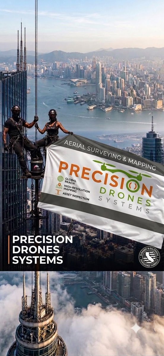 PrecDronesKE's tweet photo. We scale altitudes to map assets, inspect infrastructure, and deliver high-resolution data, without anyone dangling from a rope. Precision Drones Systems: aerial surveying, mapping, and asset inspection built for scale, safety, and precision.
#AerialSurveying #DroneTechnology https://t.co/R4QRa8mZkK