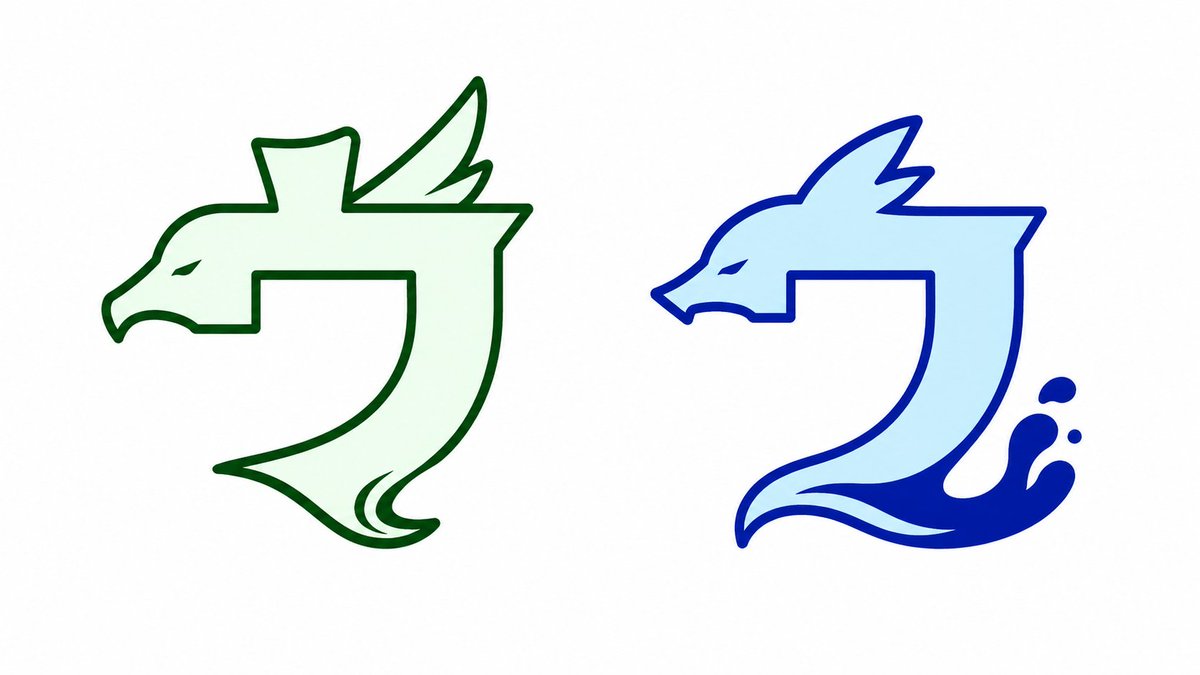 Light_88_'s tweet photo. Are the Legendaries of WiWa hidden in the Japanese logos? 👀

The first character in ウインド ("Wind") is ウ (u), a katakana character used to write the word Wind in Japanese. In the logo, however, it's heavily stylized: the left side resembles the head of a bird, the upper strokes look like wings, and the lower curve could be interpreted as a tail. Could this be hinting at a Garuda-inspired Legendary?

Meanwhile, the first character in ウェーブ ("Wave") follows a similar idea. Its left side resembles a serpent's head, the top evokes fins, and the lower curve looks like a tail, potentially teasing a Naga-inspired counterpart. 🌪️🌊

Coincidence... or intentional foreshadowing?
