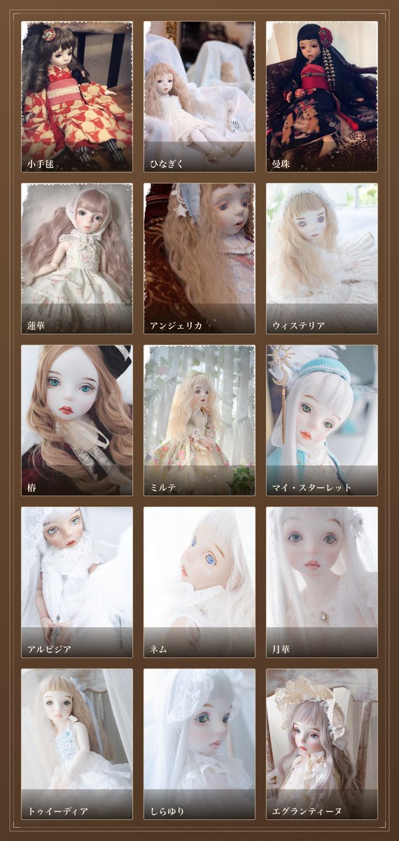❤️ミニチュアドールのみ(一緒に写っているお花ゎ別売りです) 今まで創った、 お花の子たちが勢揃いです☺️🌸 #ドール紹介メーカー