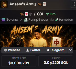 AnsemsArmyX's tweet photo. 🐂🀄️ with DEXScreener.

https://t.co/zyCFkbAmgU https://t.co/iZ9Hs49NFa