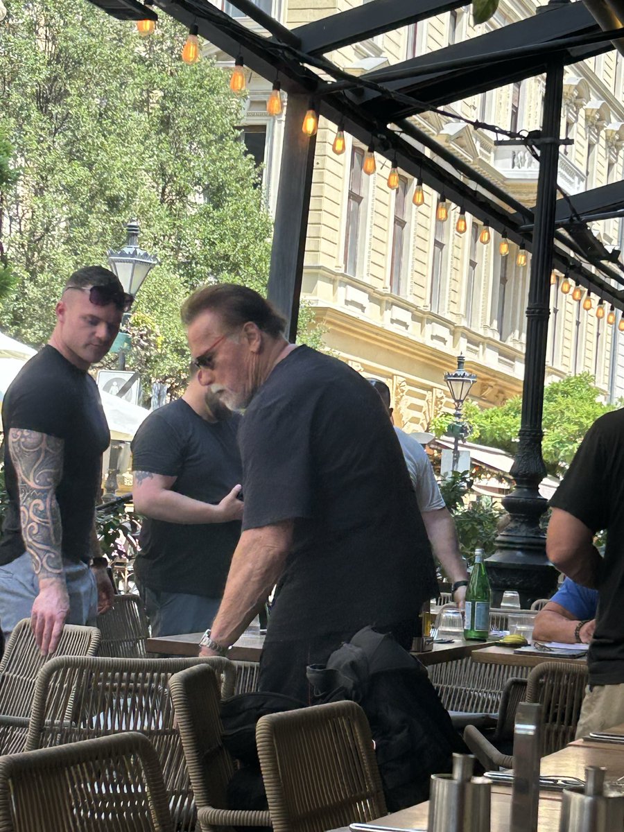 Dtrice_cx's tweet photo. Just got back from Europe on a @VikingCruises down the #Danube. In Budapest,  @Schwarzenegger was there filming a show. 
Home today and just read Arnold’s Pump Club email. Today’s inspiration was … https://t.co/2HL7CjAatX