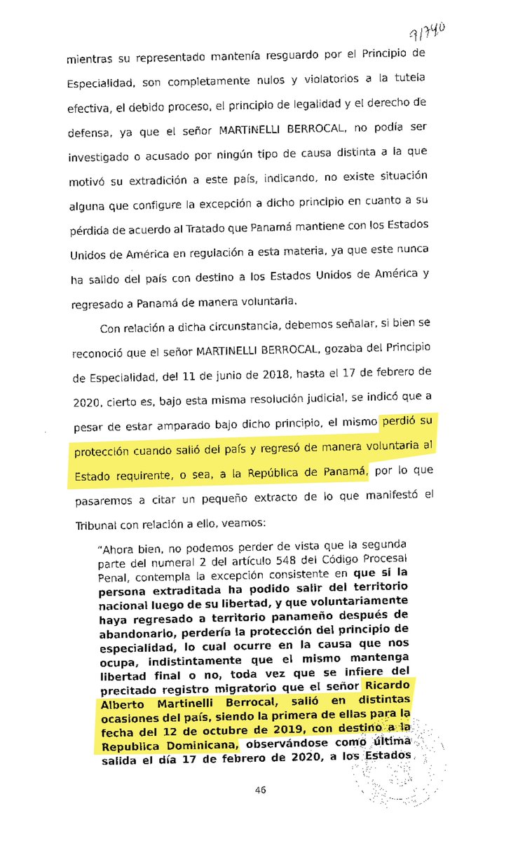 RobGonzalez_PA's tweet photo. @albarria1 @EmilioObndo1 @sabribacal @prensacom pues por renuncia tácita también: RM Salió el 12 de octubre de 2019 (hubo otras salidas, pero esa fue la 1ra, según consta en registro migratorio -vea adjunto). En virtud de lo establecido en el Tratado de 1904, y en el Código Procesal Penal, RM perdió su especialidad: https://t.co/VHAjXwuh8L