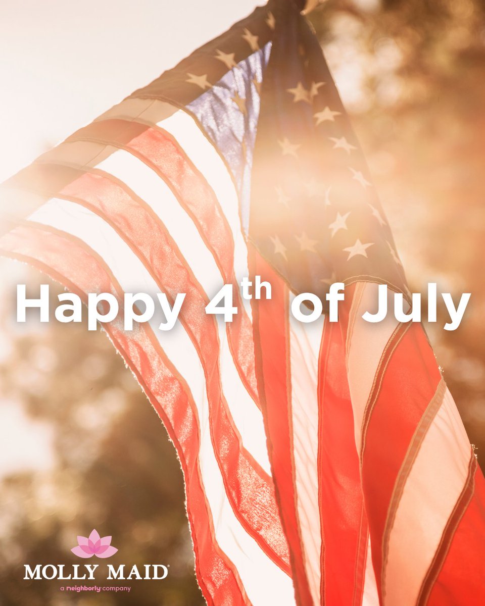 MollyMaid's tweet photo. Wishing you a happy and safe 4th of July from Molly Maid® https://t.co/7frbk58oFD