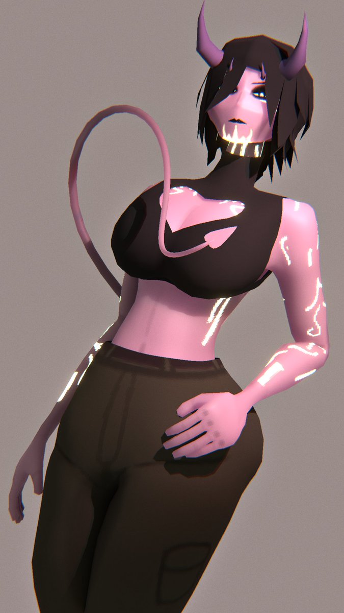 Lithworks3D's tweet photo. Gave her an alternate outfit. Had to repost cuz had to do a fix 
 .
 .  #3DModel #LowPolyArt #Blender3D #CharacterDesign https://t.co/j154IjLPcf