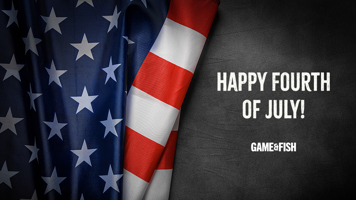 GameAndFishMag's tweet photo. Happy Independence Day! From our Game &amp; Fish family to yours, enjoy the day—safely—as we all celebrate America's 250th birthday!

#america250 #fourthofjuly https://t.co/IyWwRJ9I0W