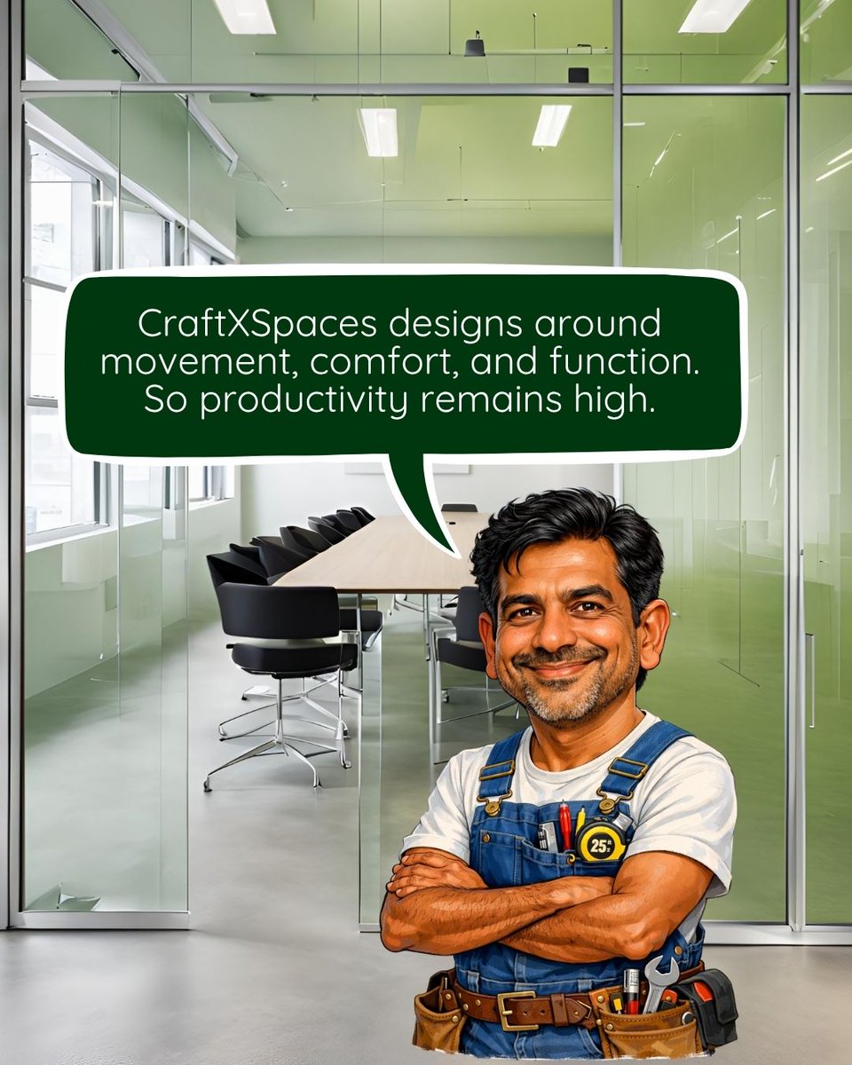 CraftxSpaces's tweet photo. A good office is not just something you look at.
  It is something your business works inside.
Follow CraftXSpaces for more about workplace design.

#CraftXSpaces #Bangalore   #CommercialInteriors #WorkplaceDesign #OfficeDesign https://t.co/zPIEARzU6S
