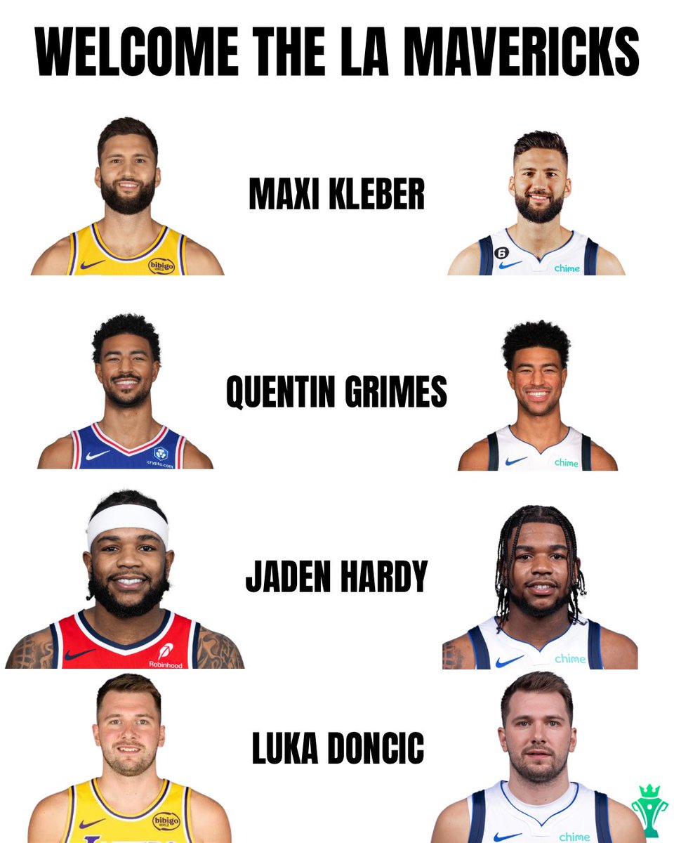 paydayfantasy's tweet photo. The 2024 Mavericks are now the 2026 Lakers https://t.co/xXfUyBw0Kz