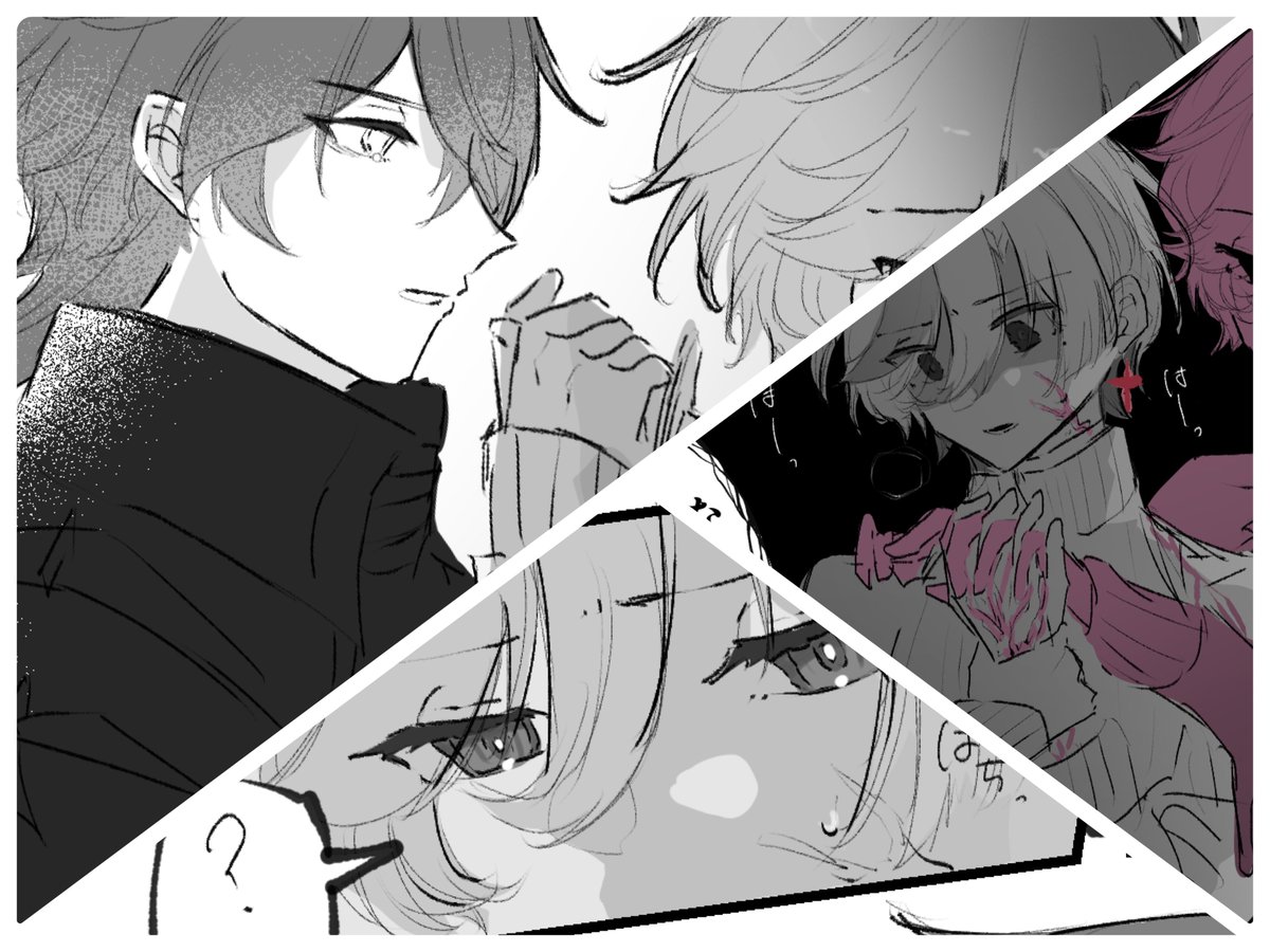 yu_gr09's tweet photo. 好き放題やって本当にすみませんという感じの衝動落書きマンガ擬き………(cp要素薄めですがンズイル生産ラインです)
⚠️流血表現・混乱・自傷未遂・幻覚(🪶が2人いる)・なんちゃってご都合ｱﾋﾞ…侵蝕

↓ツリーにﾎﾟｲのﾘﾝｸあり〼 https://t.co/RVGsgPGCBo