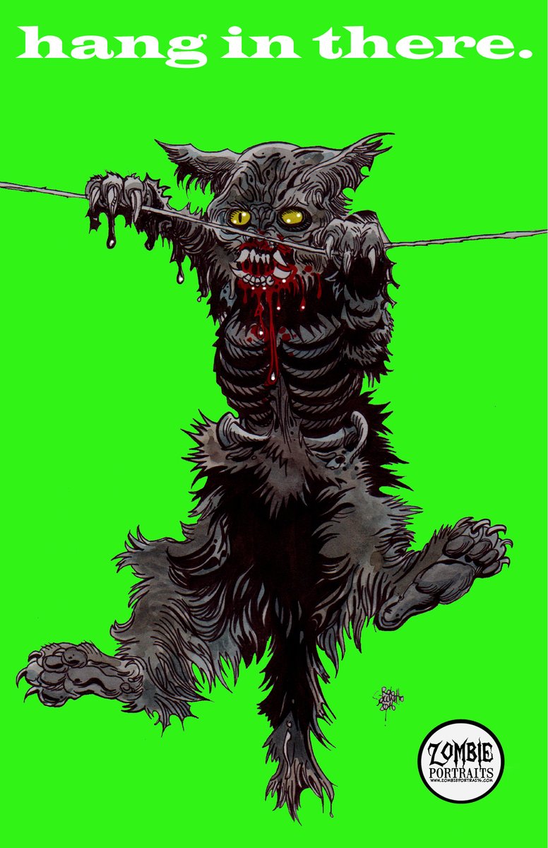 ZombiePortraits's tweet photo. HAPPY CATURDAY YO!!! π #caturday #cats #hanginthere #zombie #zombies #zombieart #zombieartist #humor #horror #zombiedrawing #zombieposter #catmemes #zombiecat https://t.co/0QNjQCb02Y