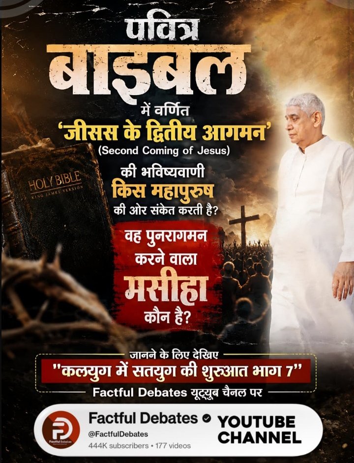 sonika780's tweet photo. #भारत_ऐसेबनेगा_सोने_की_चिड़िया
भविष्य मालिका, कबीर सागर से लेकर बाइबल जिसका दे रही संकेत, वह है कौन? जानने के लिए देखिए "कलयुग में सतयुग की शुरुआत भाग 7" Factful Debates यूट्यूब चैनल पर
Factful Debates Yt Channel https://t.co/ooSwIee5Jv