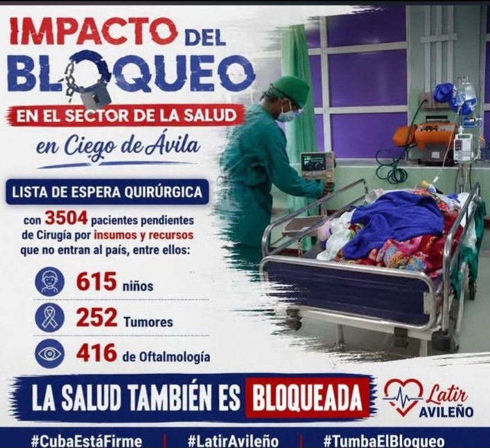PescaEPIVILA's tweet photo. La salud pública en #CiegodeAvila , #Cuba golpeada por las injustas medidas restrictivas del imperio norteamericano. https://t.co/io3An1fbwy