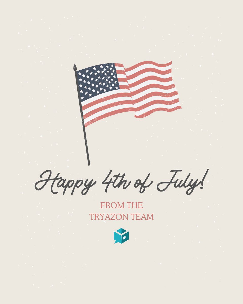 Tryazon's tweet photo. 🇺🇸❤️🤍💙 Happy Fourth of July!

Wishing you a day filled with family, friends, great food, and unforgettable memories. Have a fun and safe Independence Day! 🎆✨

#FourthOfJuly #IndependenceDay #Tryazon https://t.co/z0i6MdZc4L
