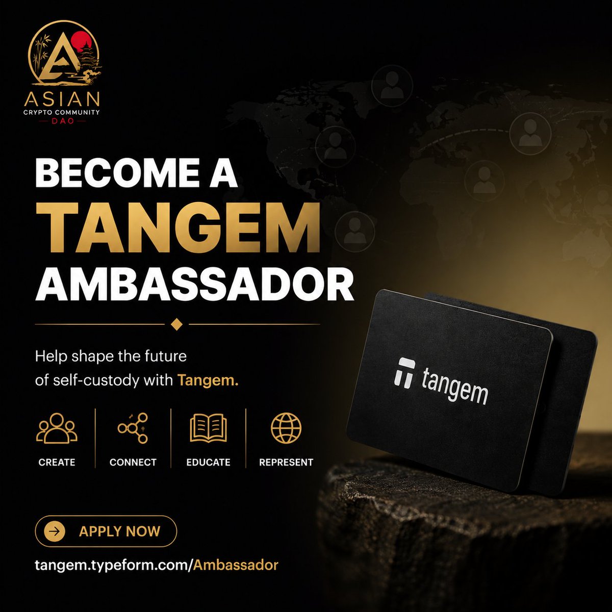 Asian_user_hub's tweet photo. Breaking: The @Tangem Ambassador Program is now open.

If you've been looking for an opportunity to represent a leading self custody wallet while creating content, educating others, and growing your local Web3 community, now is the perfect time to apply.

Asian Crypto Community encourages passionate builders and creators to take advantage of this opportunity.

Apply: https://t.co/sivrWXornA