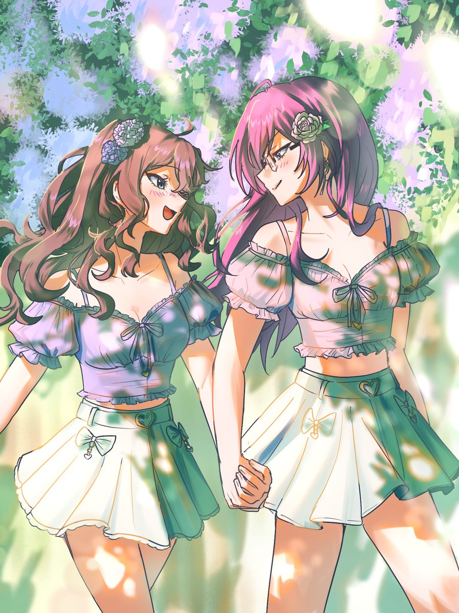 hydrangea_witch's tweet photo. Yuriful summer date with my beautiful princess ✨️

IbaMochi 🩷💜 

🎨 c: O3omar3h ✨️

#yumetwt #enstarsyume https://t.co/lh9pCSJIiD