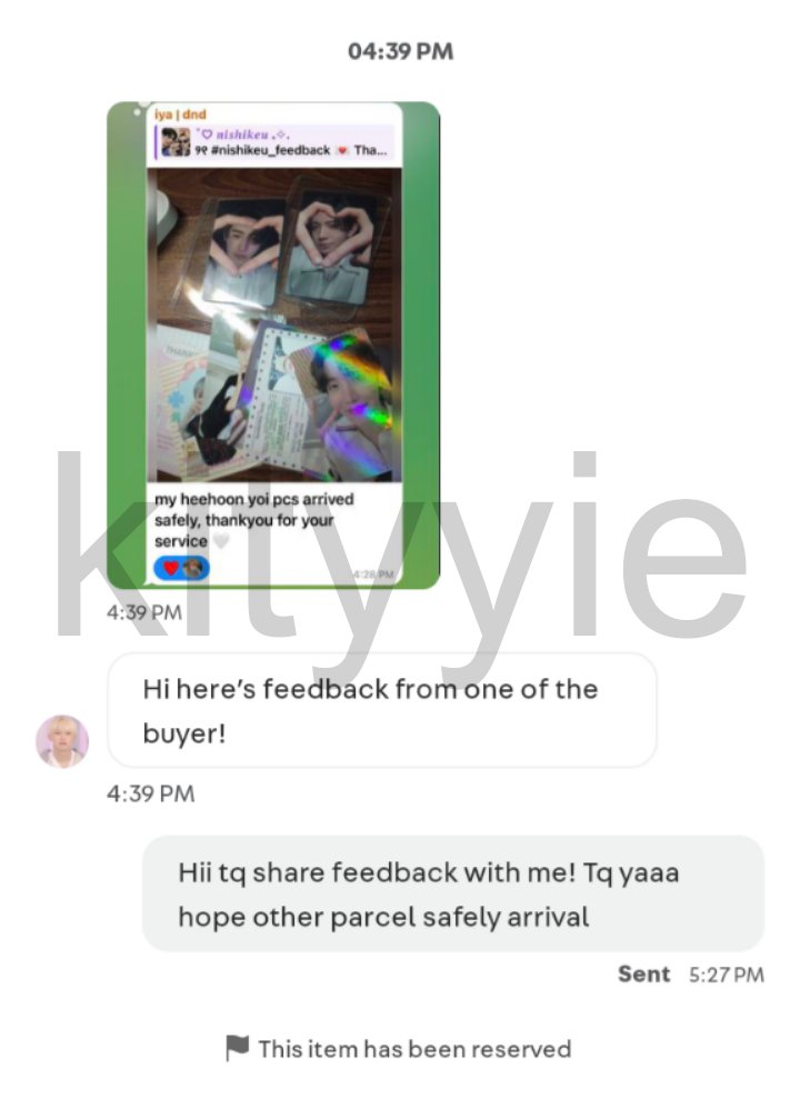 carrotsofme's tweet photo. Feedback from customer #feedbackkityyie https://t.co/PsH8JmyKWO