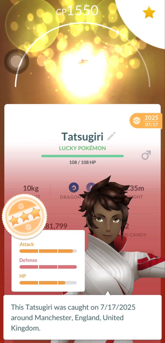 Meiyouji2's tweet photo. イギリス🇬🇧のフレンドさんと、地域限定の姿のポケモン同士でリモート交換させて頂きました🐩🍣
キラキラすぎてシャリタツ見えない😂笑
これでシャリタツ3種全て図鑑登録完了です❣️
ありがとうございます😊
そして、私はまもなく再びアメリカへと旅立ちます✈️🇺🇸
#Tatsugiri
#PokemonGO
#RemoteTrade https://t.co/so565R4FGe