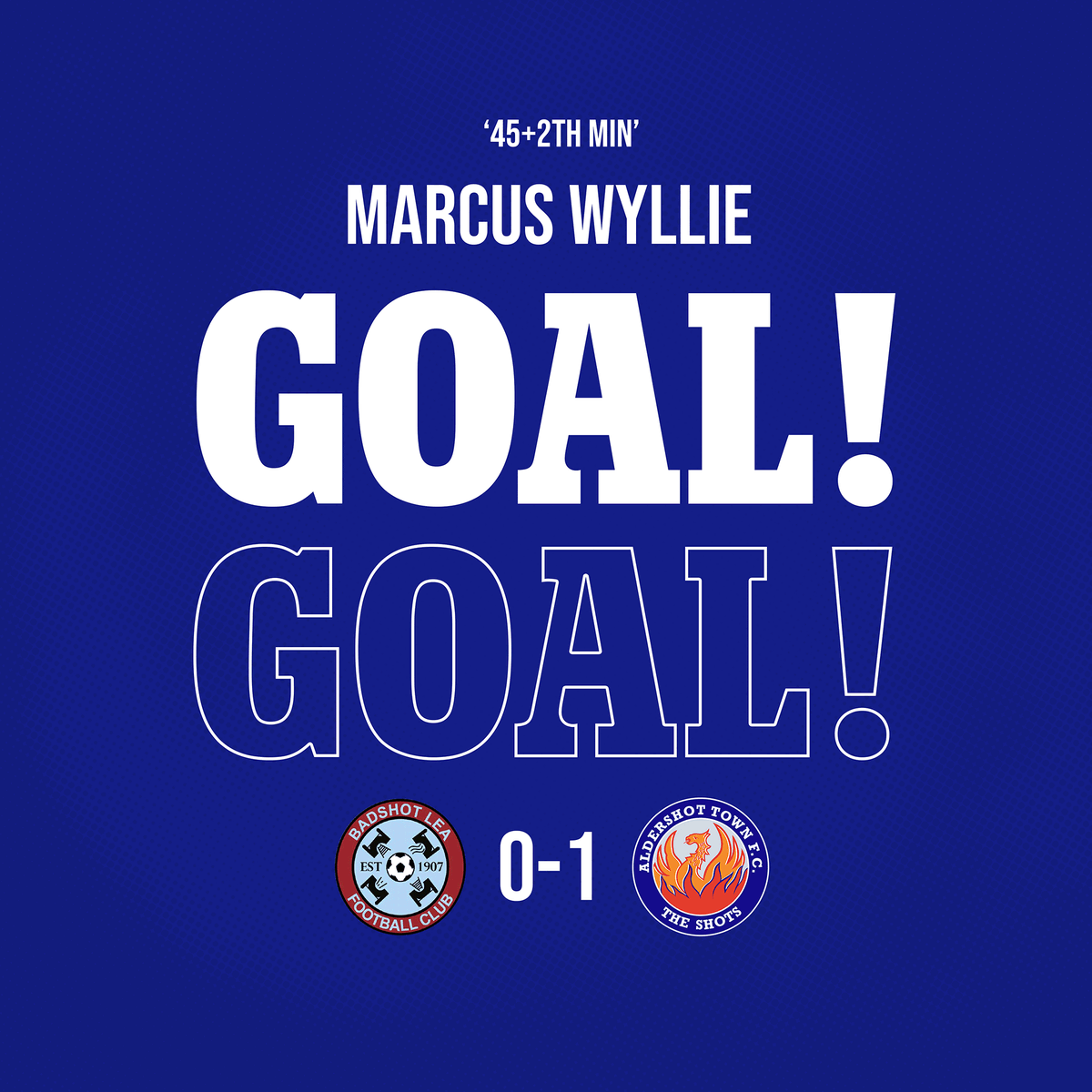 OfficialShots's tweet photo. 45+2' | Wyllie breaks the deadlock!

A corner is floated in and a bundle of yellow shirts in the box leap towards it, we believe it was Marcus Wyllie with the final nod.

🟣 0-1 🟡 https://t.co/C6nnhQrl3R