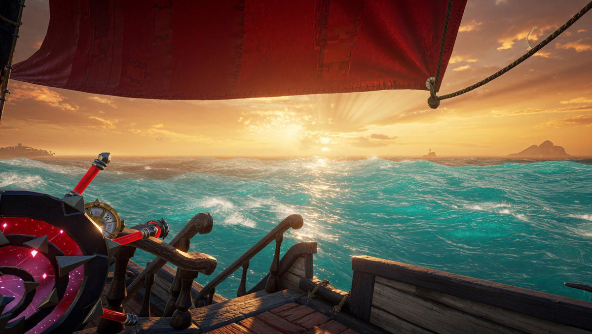 FortuneIsland3's tweet photo. From quiet shores watching my ship at anchor, to gripping the wheel as the sun sets on another adventure… The pirate life never gets old. 🌅⚓️🏴‍☠️
Which view is your favorite — the beach or the open sea?
#SeaOfThieves #PirateLife #Gaming #SunsetSailing https://t.co/qqn0AWLkik