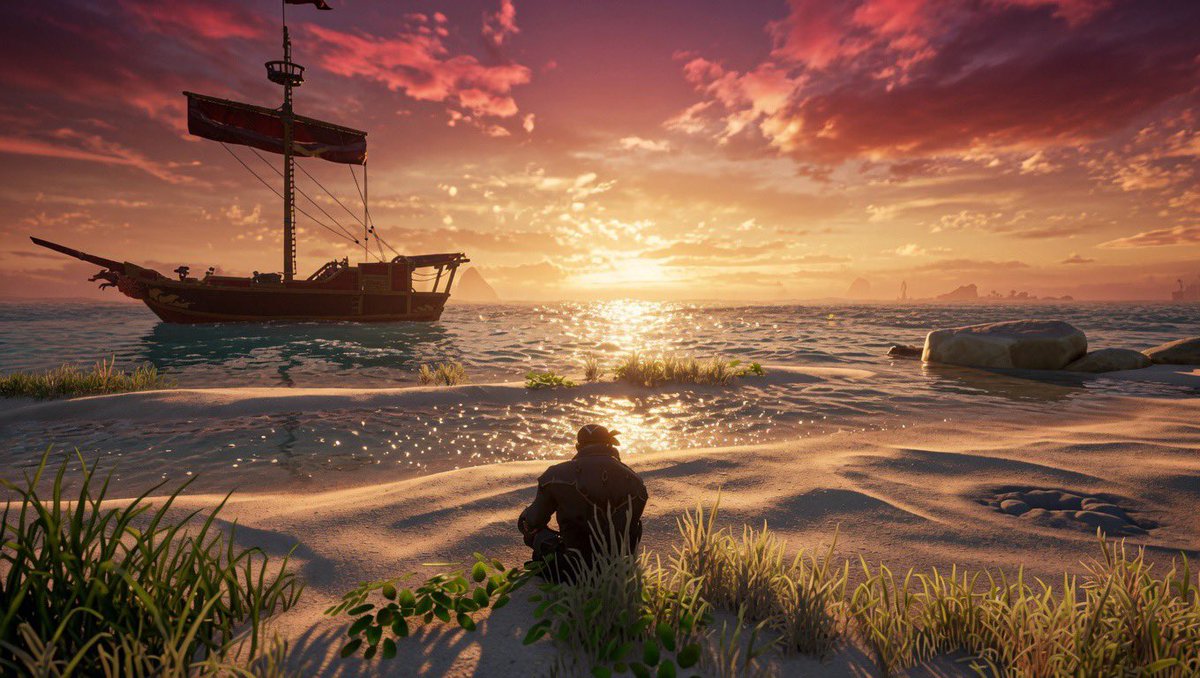FortuneIsland3's tweet photo. From quiet shores watching my ship at anchor, to gripping the wheel as the sun sets on another adventure… The pirate life never gets old. 🌅⚓️🏴‍☠️
Which view is your favorite — the beach or the open sea?
#SeaOfThieves #PirateLife #Gaming #SunsetSailing https://t.co/qqn0AWLkik