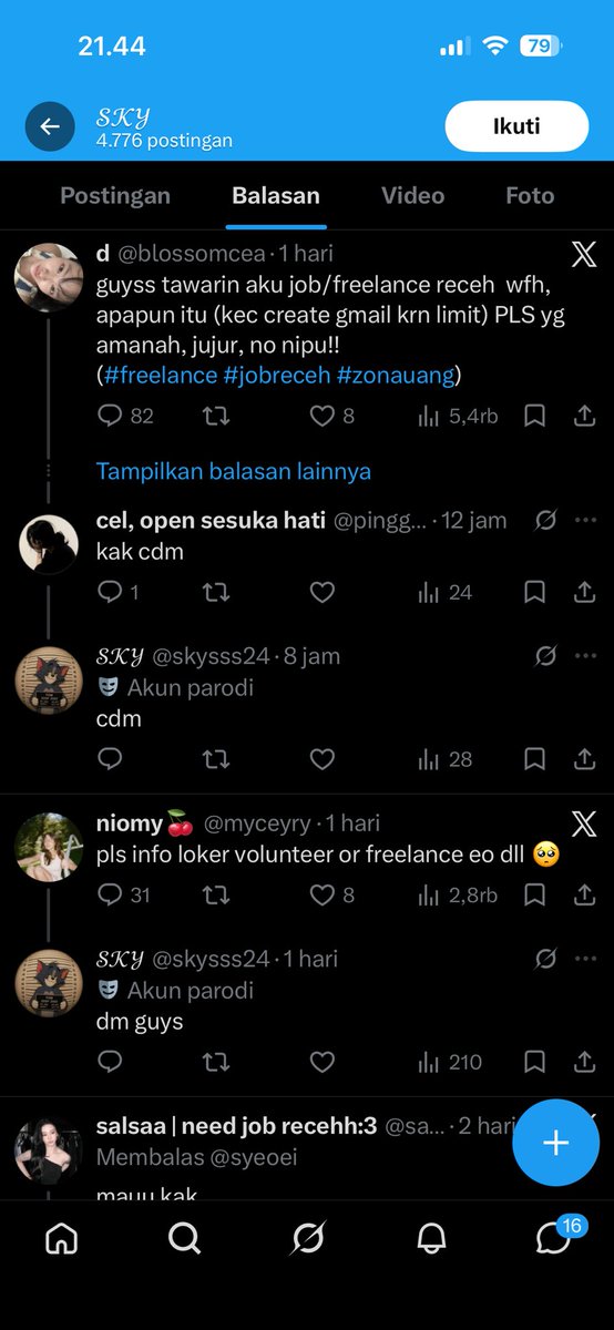 bysaorsa's tweet photo. HELP RT PLS! PENIPUAN!!!

gais kalo ada yang nawarin info freelance kredivo, spay, gopay, dll jangan mau ya, apalagi sampe di DM sama si kakak chira cantik ini yaa @skysss24 

aku ada tagihan 1,7jt ke gopay pinjam, dan 1 lagi korban nya 2 apk sampe 2,5jt 😭💔 #zonaba #bealanja https://t.co/U1o215kEgp