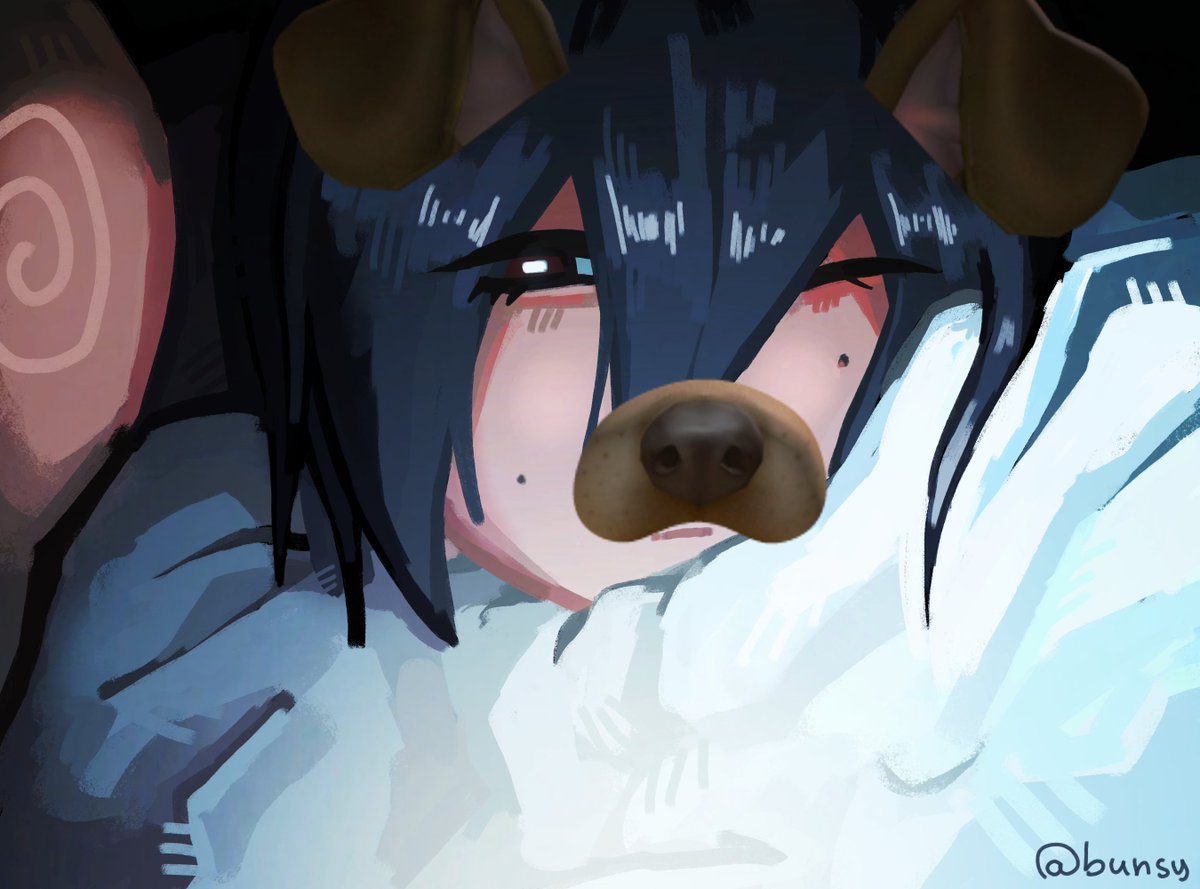 bunsylovesapple's tweet photo. Shuichi thinks he looks cute with this effect https://t.co/2G2Xcvv3AG