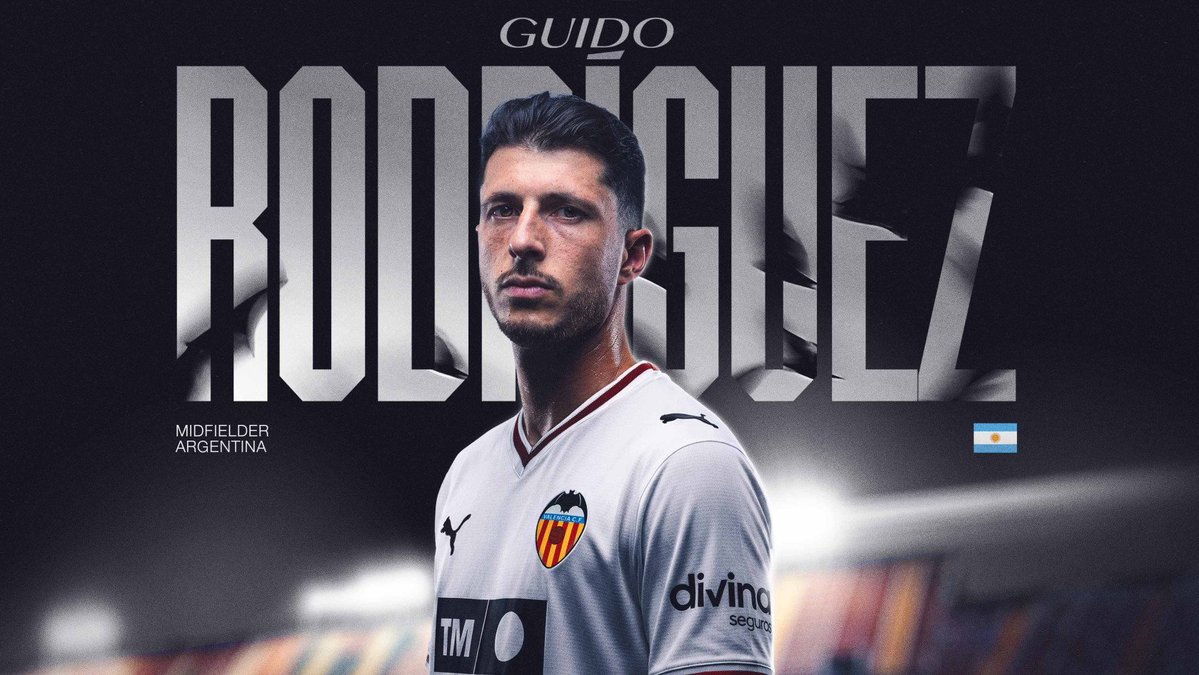 ValenciaCF_GO's tweet photo. 📝 𝐎𝐅𝐈𝐂𝐈𝐀𝐋: El Valencia ha fichado a Guido Rodríguez procedente del West Ham United.

Ya estuvo cedido allí la temporada pasada y ahora su traspaso se ha hecho permanente con un contrato de dos años.
#FichajesGO https://t.co/c0gnzOprkl