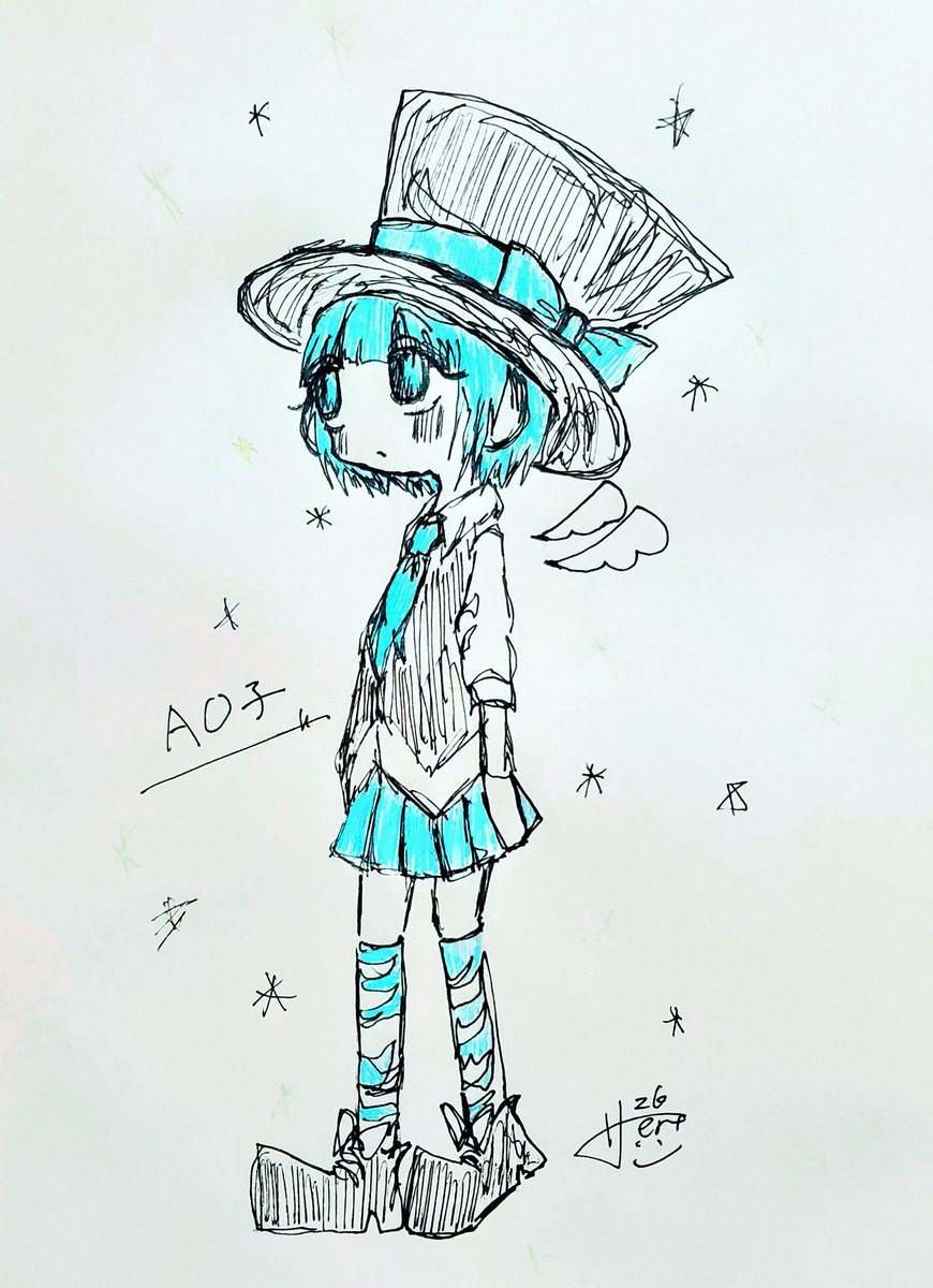 hzkillustration's tweet photo. 楽描きAO子
#オタツクイラスト #thhk_art https://t.co/RxskCyoDlf