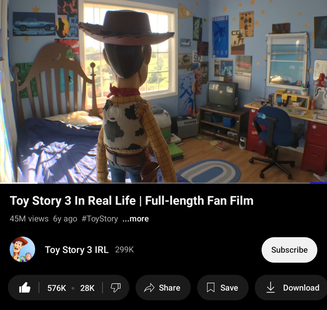 TinyDemonB's tweet photo. We already have live action Toy Story.

In fact, we also have live action Toy Story 3. https://t.co/bDwymtYbZX