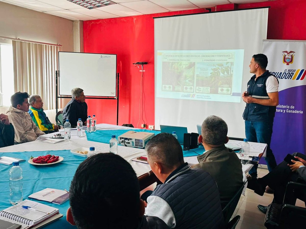 AgrocalidadEC's tweet photo. #Loja | 🌱 Junto a @AgriculturaEc, productores y actores de la cadena de producción de café se conformó la Mesa Técnica del Café y se establecieron acciones frente a Xylella fastidiosa para fortalecer vigilancia, prevención, control y seguimiento 🇪🇨. https://t.co/3dC4qiVlRD