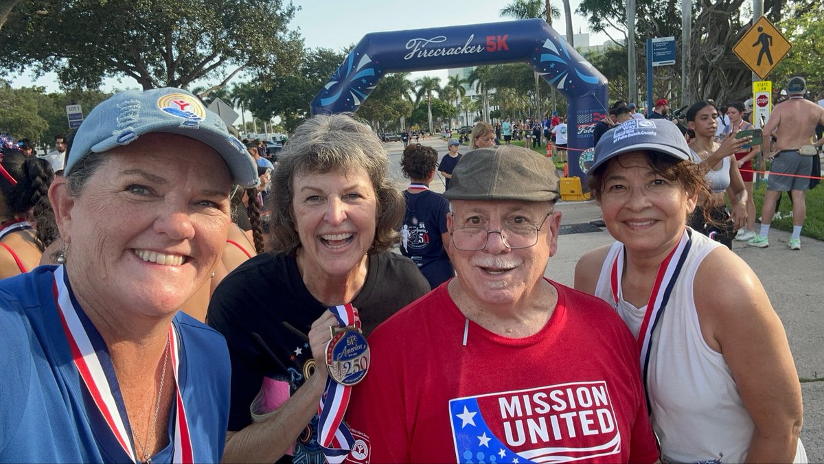 unitedwaypbc's tweet photo. Happy Independence Day! Today, we honor the men and women who served our country. Thank you to everyone who joined @CityBocaRaton’s Firecracker 5K @FloridaAtlantic. A portion of proceeds supports MISSION UNITED, helping local veterans and their families.🇺🇸 https://t.co/x3RnFP8lnY https://t.co/2Tg4jDfEuO