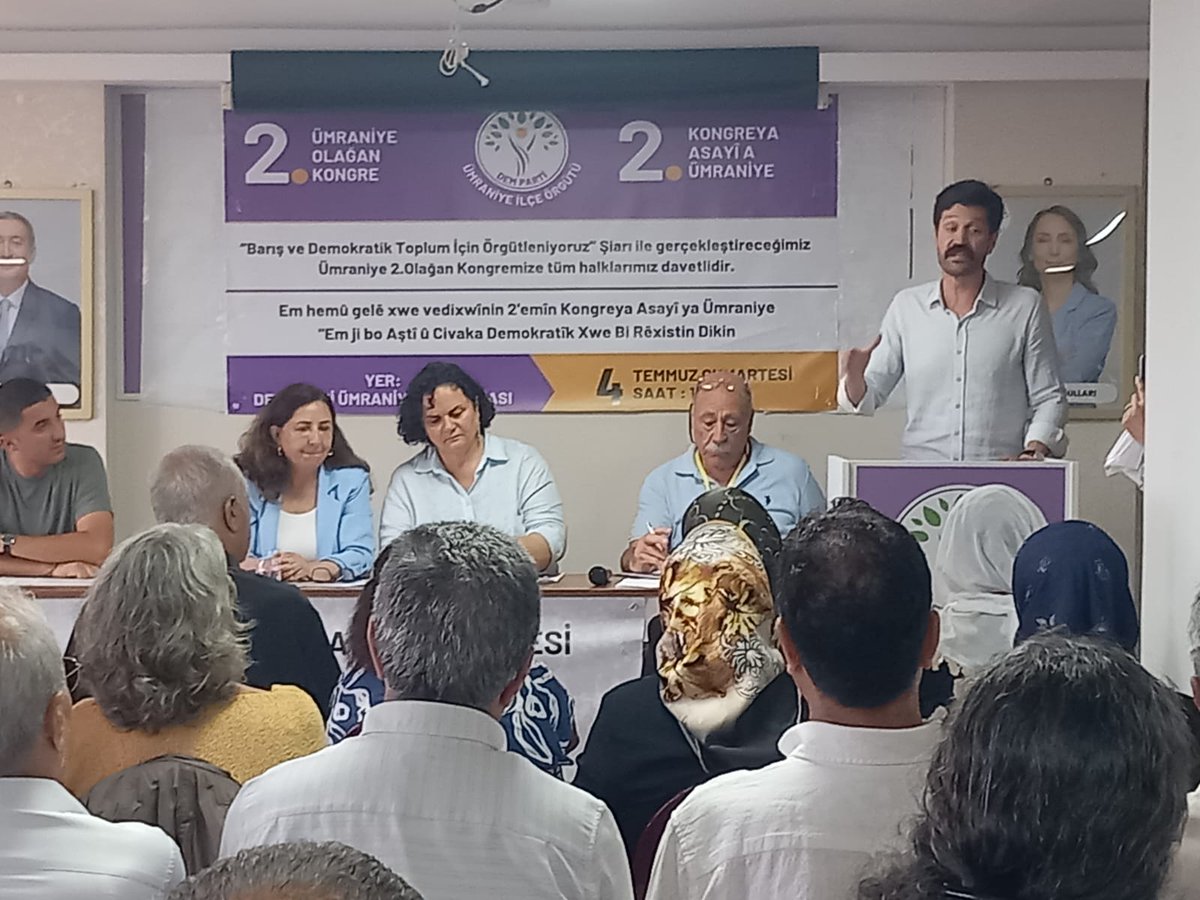 DEMPartiUmranye's tweet photo. Ümraniye İlçe Örgütümüzün 2. Olağan Kongresi'ni, İl Eş Başkanımız Çınar Altan'ın ve halklarımızın katılımıyla gerçekleştirdik. Önceki yönetime emeklerinden dolayı teşekkür eder, yeni yönetime başarılar diliyoruz. https://t.co/hPMEQbjO1q