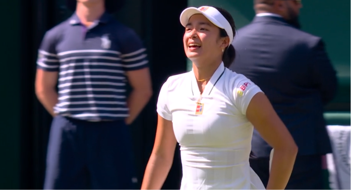 linoscarp's tweet photo. LET'S GOOOOOOOOO! ALEX EALA THAT'S A FILIPINA WINNERRRRRRRRRR 🇵🇭 #Wimbledon https://t.co/7SU3ecbVqh